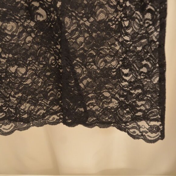 SOPHISTICATE Black soft lace coat with band collar  Made in Canada - Picture 6 of 6